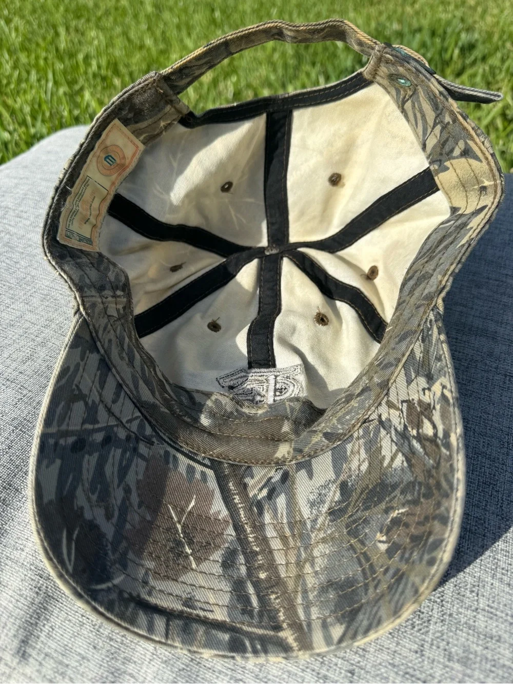 Vintage Camouflage FS FLORIDA STATE Logo Baseball Cap - Men's Grey Camo Hat
